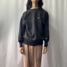 画像2: 90's Champion REVERSE WEAVE USA製 目付き BLACK L (2)