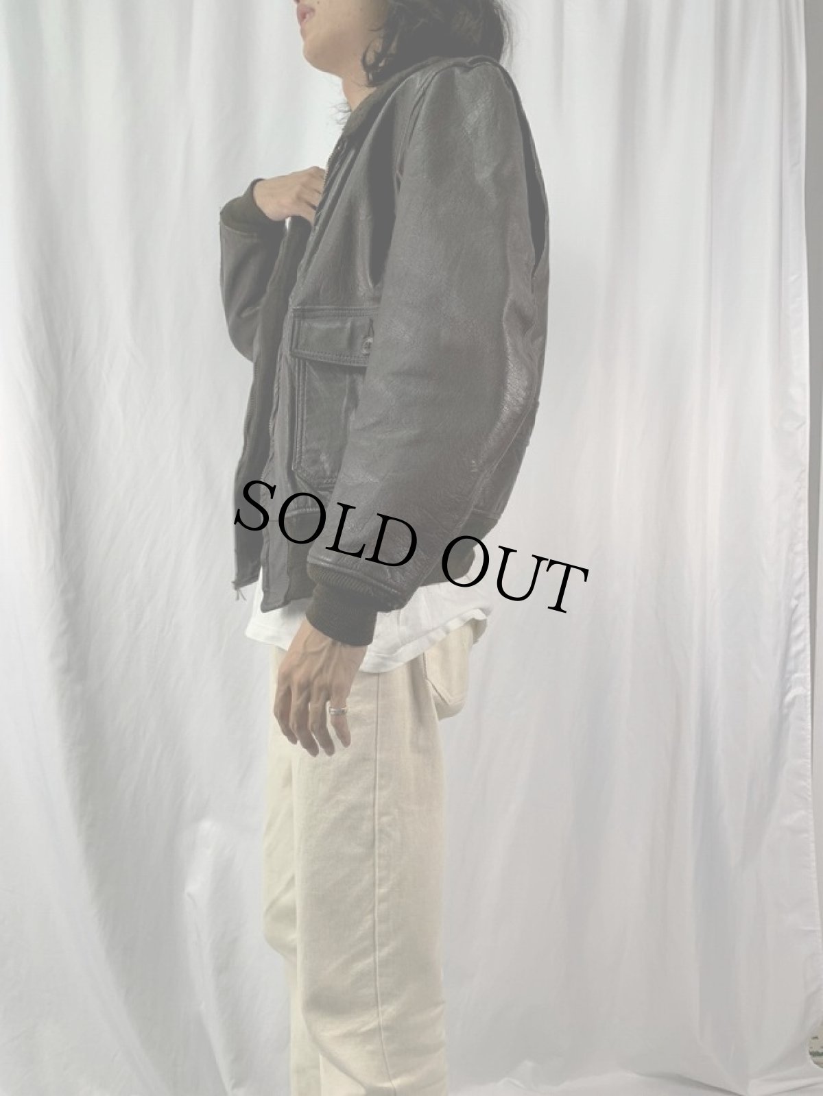 画像3: 70's U.S.NAVY G-1 フライトジャケット 42 (3)