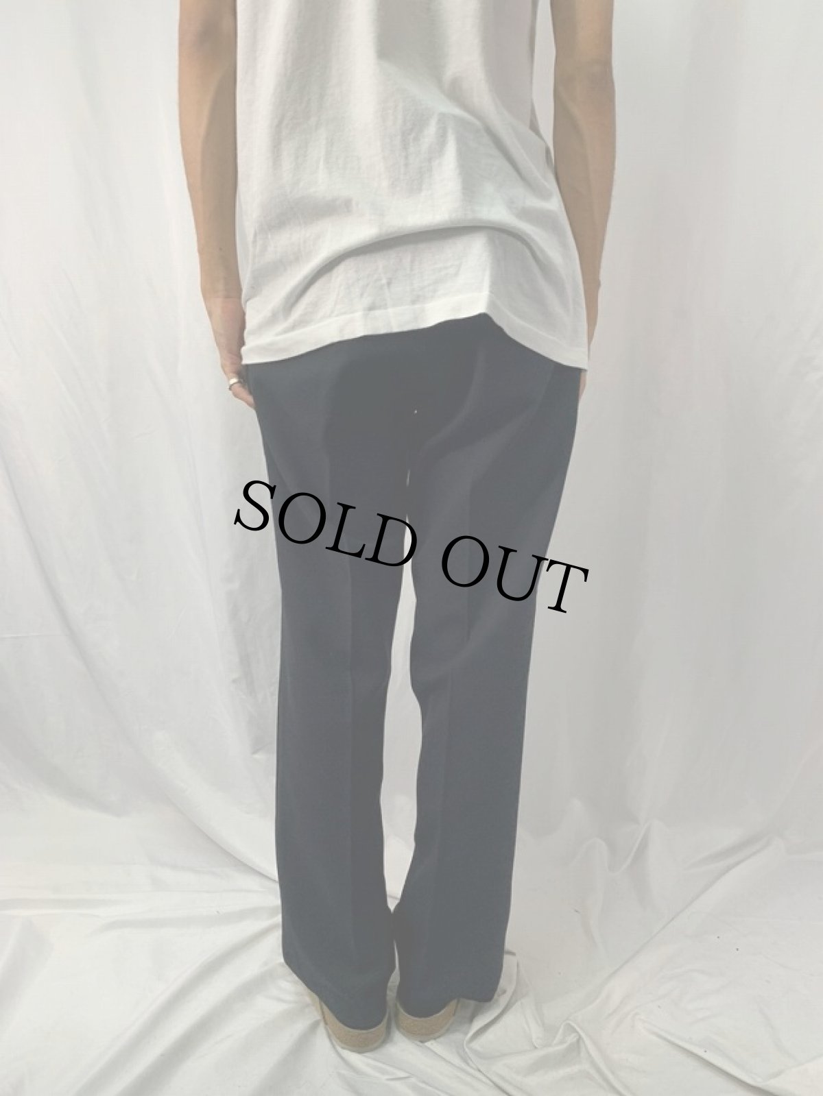 画像4: 50〜60's サイドライン ウールスラックス W32 (4)