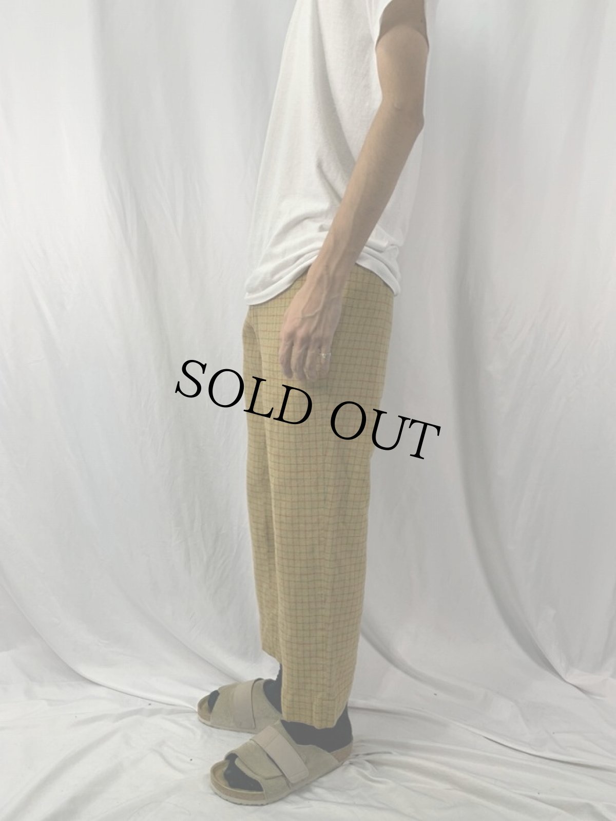 画像3: 60's ELJO'S 格子柄ウールスラックス W31 (3)