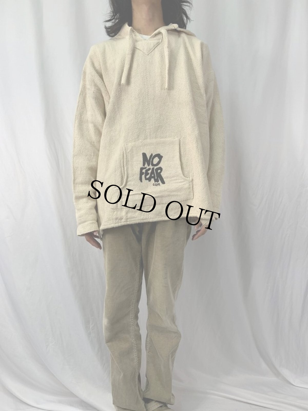 画像2: NO FEAR ロゴプリント メキシカンパーカー XL (2)