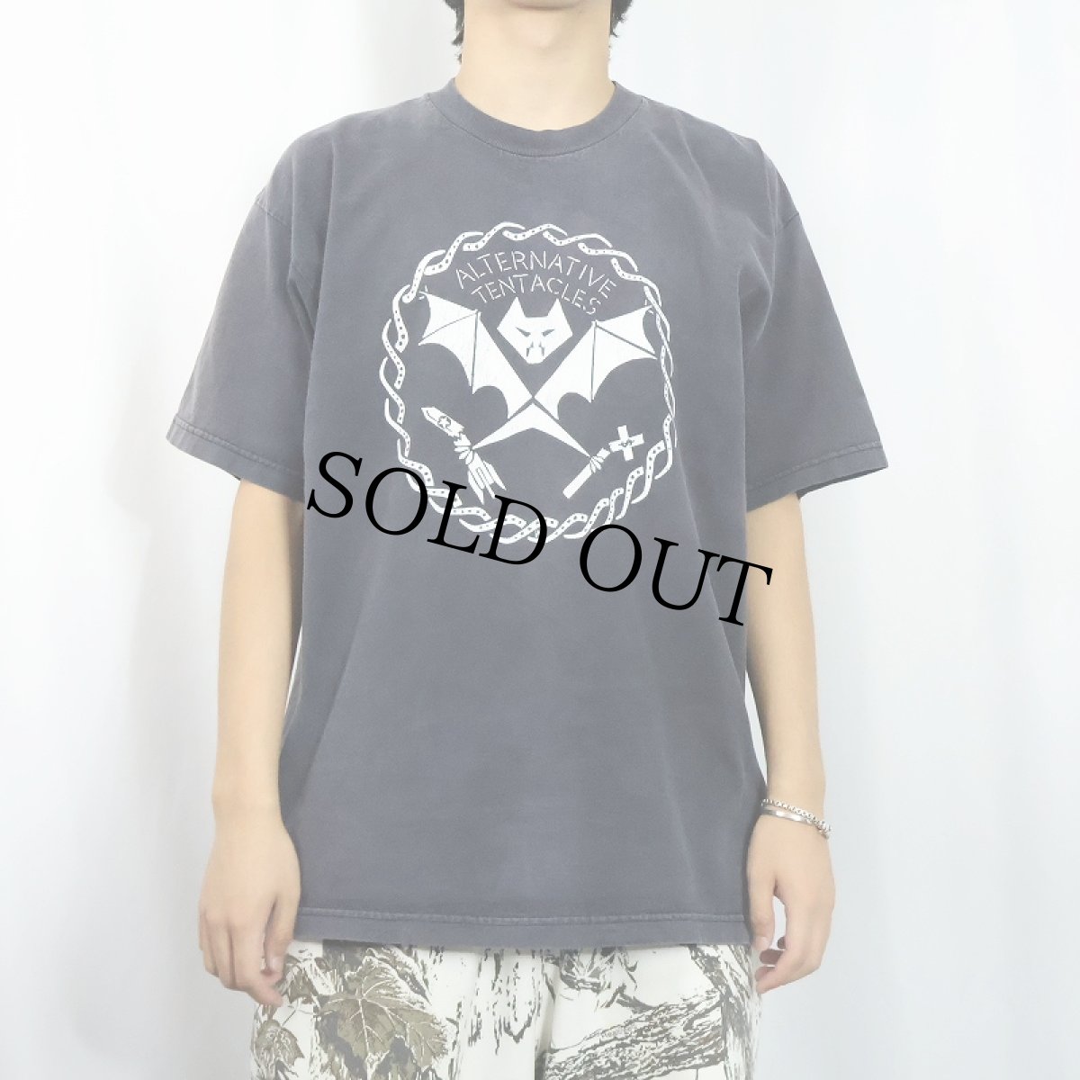 画像2: Alternative Tentacles Records USA製 レコード・レーベルプリントTシャツ BLACK XL (2)
