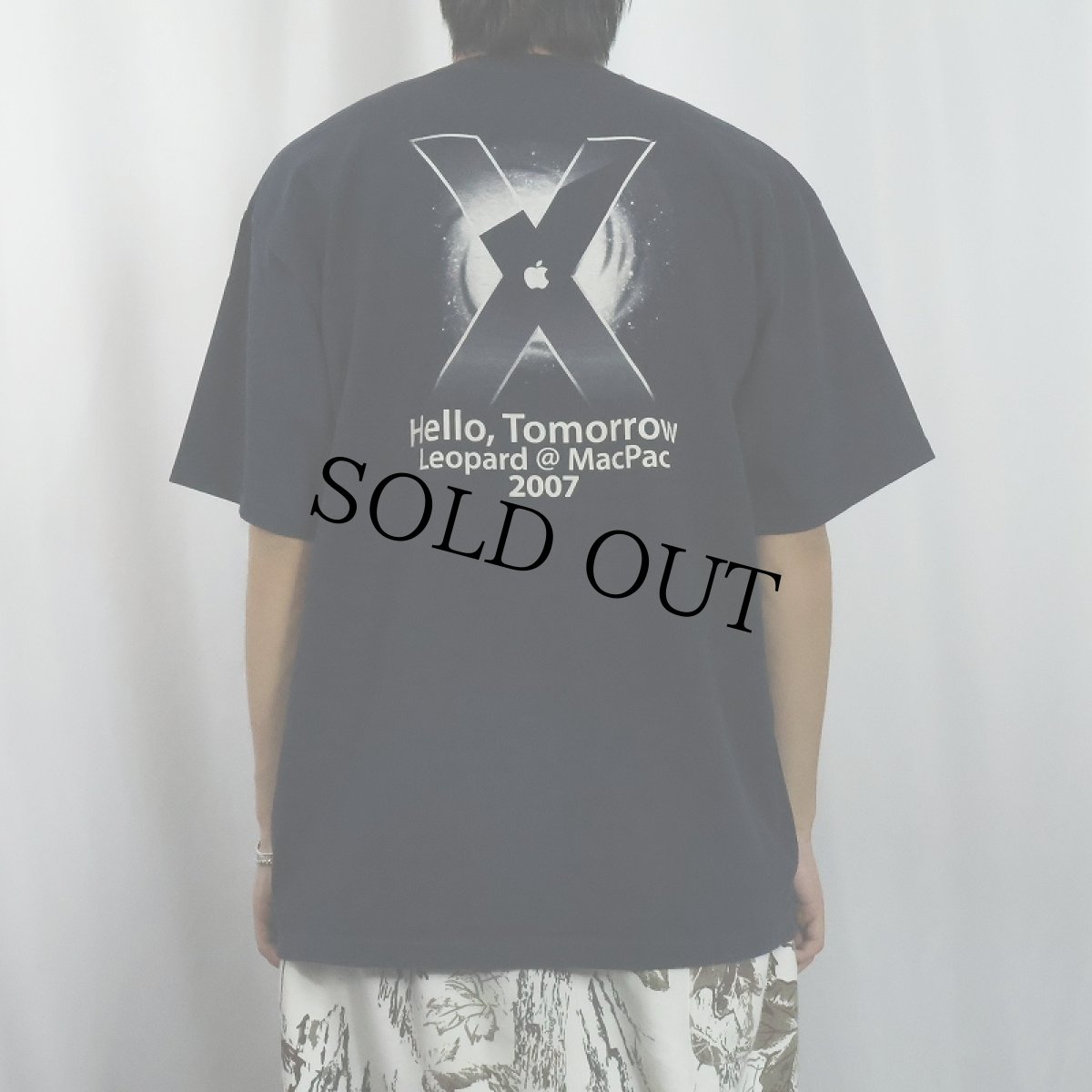 画像4: 2007 Apple "Hello, Tomorrow Leopard @ MacPac" イベントプリントTシャツ BLACK (4)