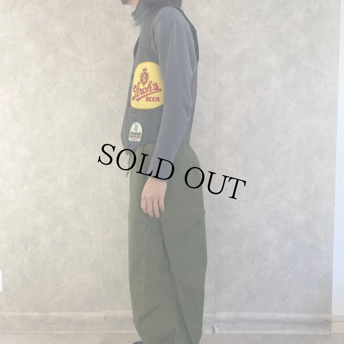 画像3: VINTAGE パッチ付き レザーベスト (3)