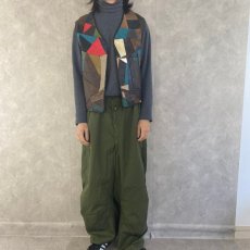 画像2: パッチワーク レザーベスト (2)