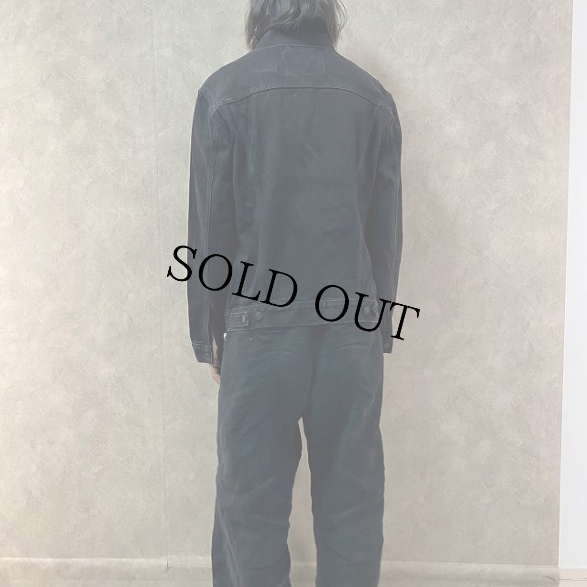 画像4: Levi's ブラックデニムジャケット L (4)