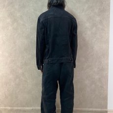 画像4: Levi's ブラックデニムジャケット L (4)