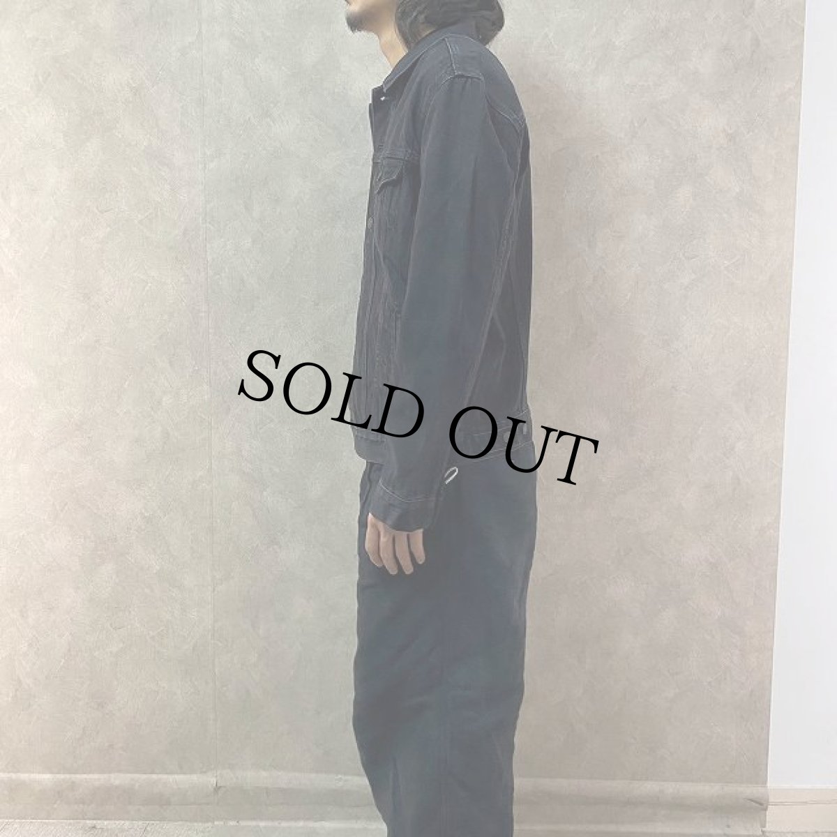 画像3: Levi's ブラックデニムジャケット L (3)