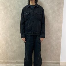 画像2: Levi's ブラックデニムジャケット L (2)