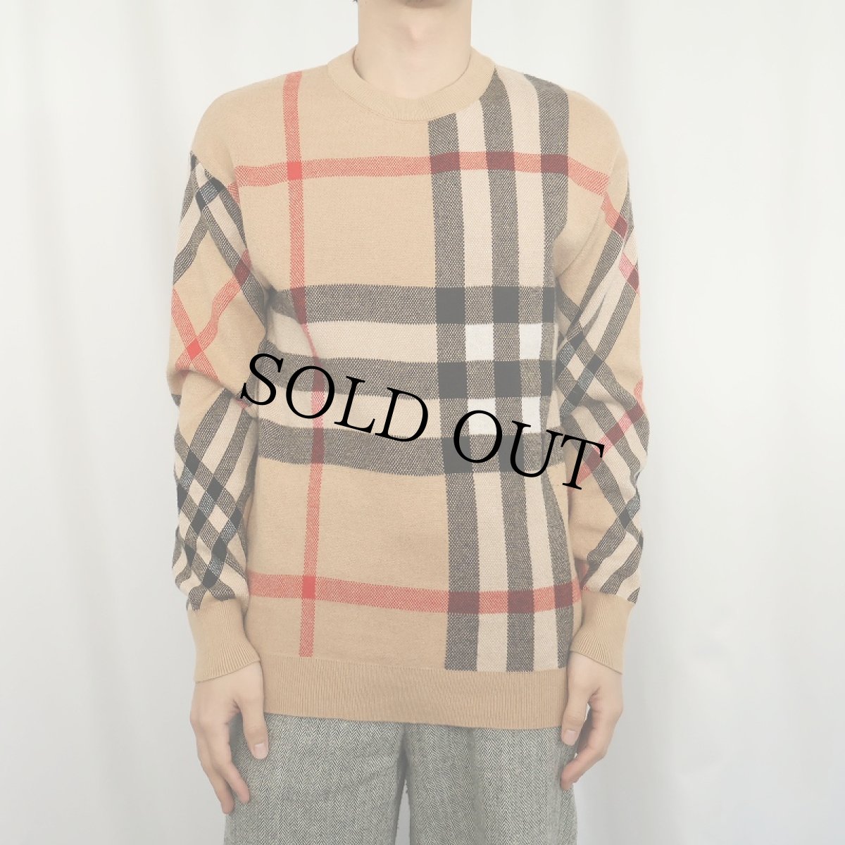 画像3: BURBERRY ノバチェック柄 ウールニットセーター (3)