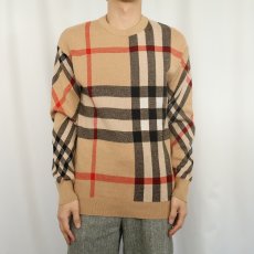 画像3: BURBERRY ノバチェック柄 ウールニットセーター (3)