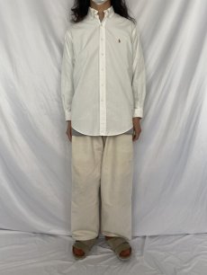 画像2: 90's〜 POLO Ralph Lauren "YARMOUTH" ピンオックス ボタンダウンシャツ S (2)