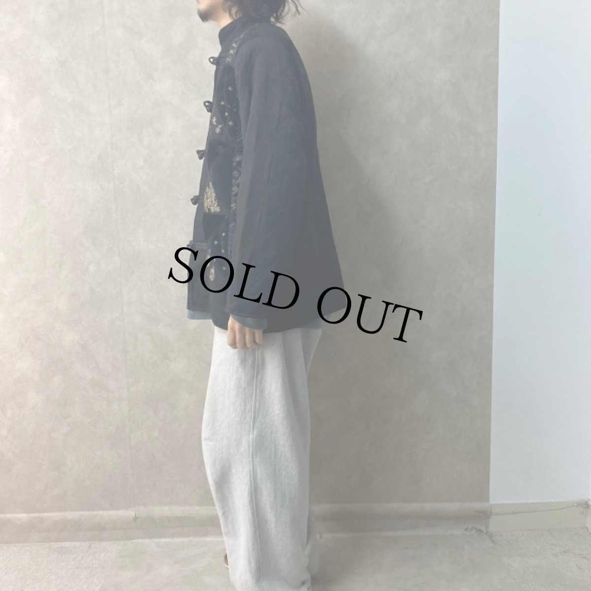 画像3: 80's〜 anage パッチワーク チャイナジャケット L (3)