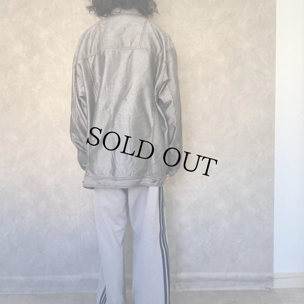 画像4: シャイニーカラー デニムジャケット XXL (4)