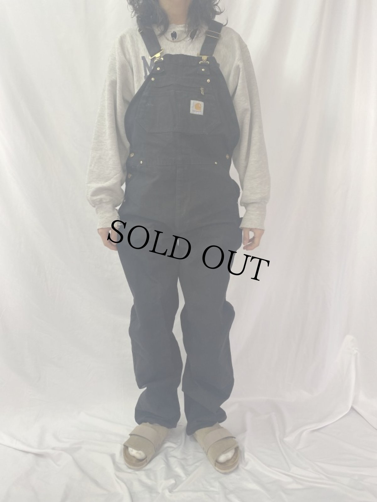 画像2: Carhartt ブラックダック オーバーオール W38 (2)