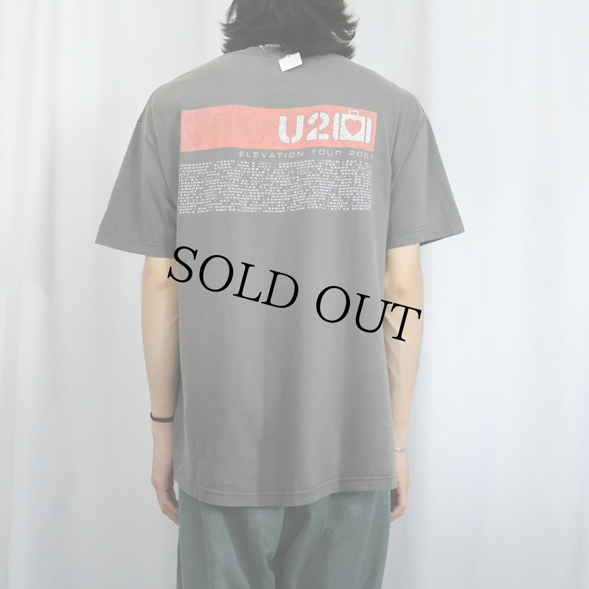 画像4: 2000's U2 "ELEVATION TOUR 2001" ロックバンドツアーTシャツ XL (4)