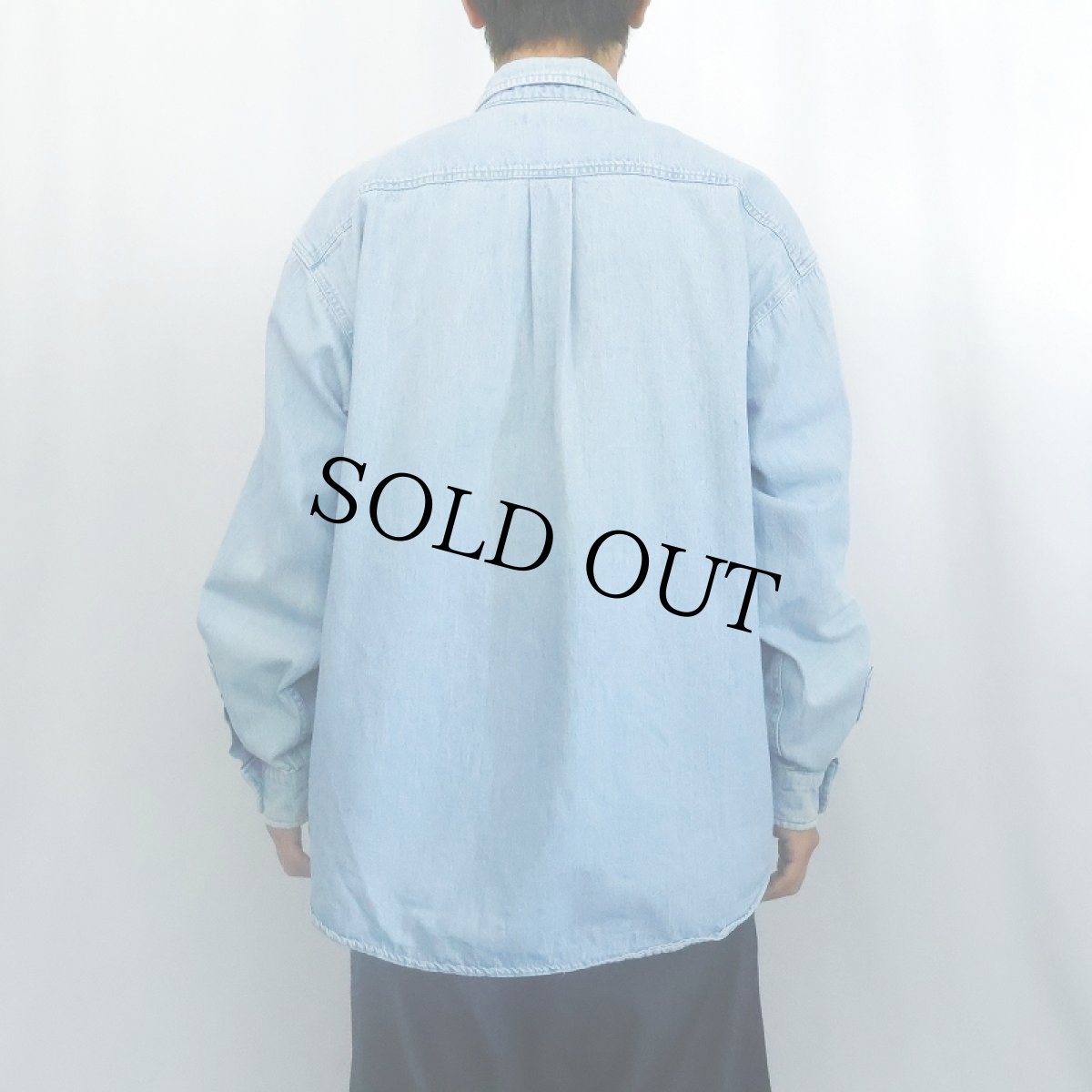 画像3: 90's J.CREW USA製 デニムボタンダウンシャツ XL (3)