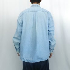 画像3: 90's J.CREW USA製 デニムボタンダウンシャツ XL (3)