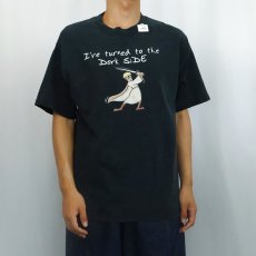 画像2: 2000's "I've turned to the Dork Side" パロディプリントTシャツ BLACK L (2)