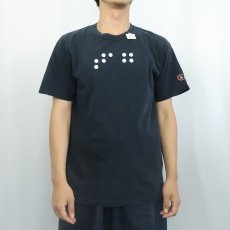 画像3: "run with your eyes closed" プリントTシャツ BLACK M (3)