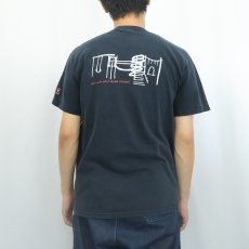画像4: "run with your eyes closed" プリントTシャツ BLACK M (4)