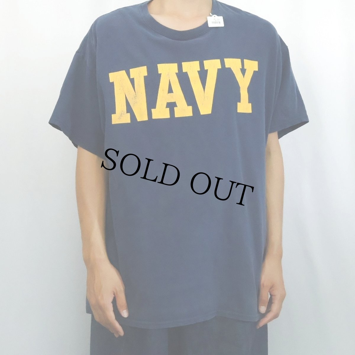 画像2: "NAVY" プリントTシャツ NAVY XL (2)
