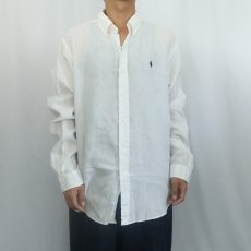 画像2: Ralph Lauren "CUSTOM FIT" リネンボタンダウンシャツ XL (2)