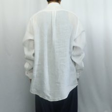 画像3: Ralph Lauren "CUSTOM FIT" リネンボタンダウンシャツ XL (3)