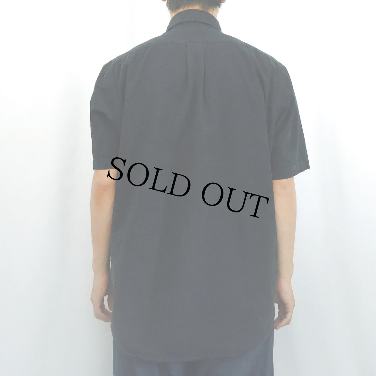 画像3: Ralph Lauren "CLASSIC FIT" シアサッカーボタンダウンシャツ BLACK L (3)