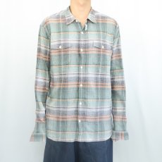 画像2: 2015SS Patagonia チェック柄 コットンシャツ L (2)