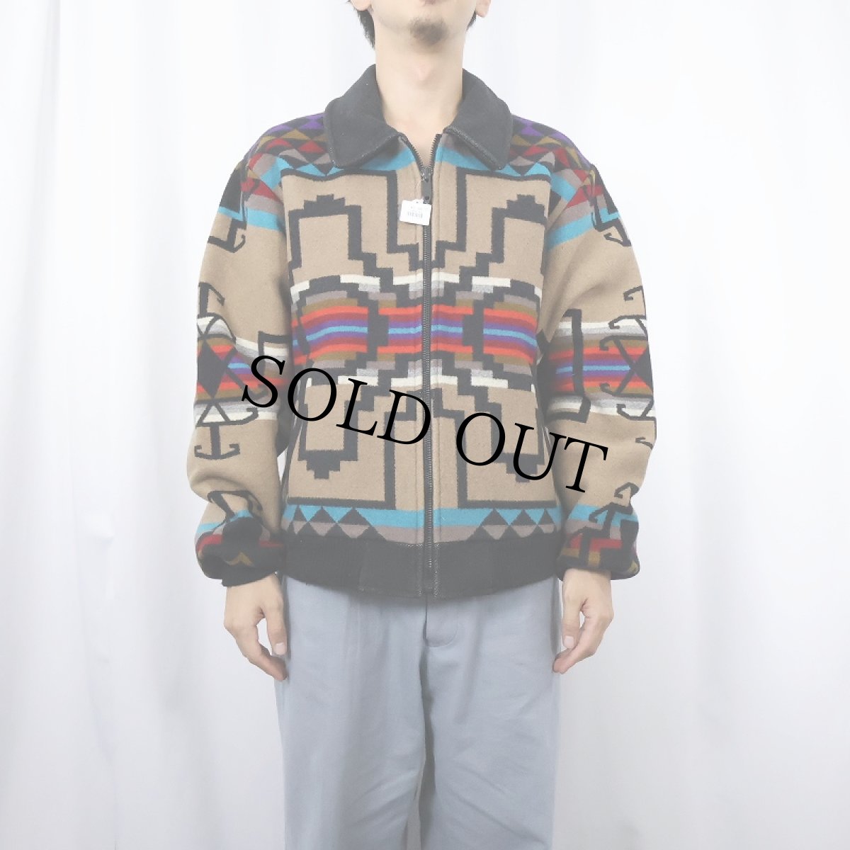 画像3: 80's PENDLETON USA製 "High Grade Western Wear" ネイティブ柄 ウールジャケット M (3)