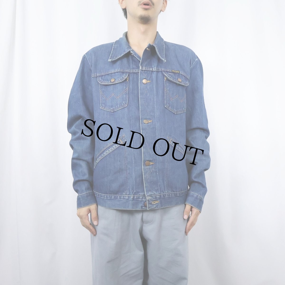 画像2: 80's Wrangler USA製 136PW デニムジャケット SIZE 46 LONG (2)