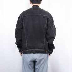 画像3: 90's Levi's 57507 USA製 ブラックデニムジャケット L (3)