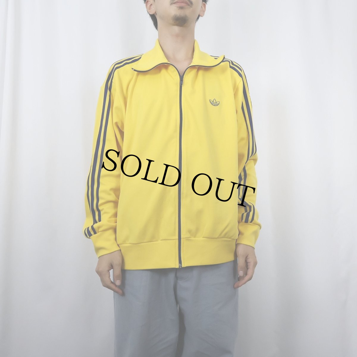 画像2: 80's adidas ロゴ刺繍 サイドライン トラックジャケット XL (2)