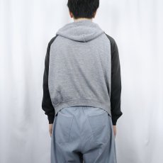 画像3: 80's NIKE 紺タグ ロゴプリントスウェットジップパーカー L (3)