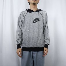 画像2: 80's NIKE 社外タグ ロゴプリント ラグランスウェットフーディー XL (2)