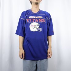 画像3: 80's Champion トリコタグ USA製 "CAL-STATE TITANS" ストーン×スタッズ フットボールTシャツ XL (3)