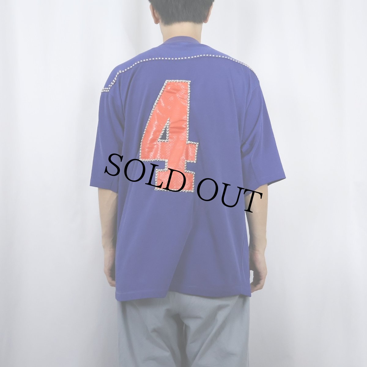 画像4: 80's Champion トリコタグ USA製 "CAL-STATE TITANS" ストーン×スタッズ フットボールTシャツ XL (4)