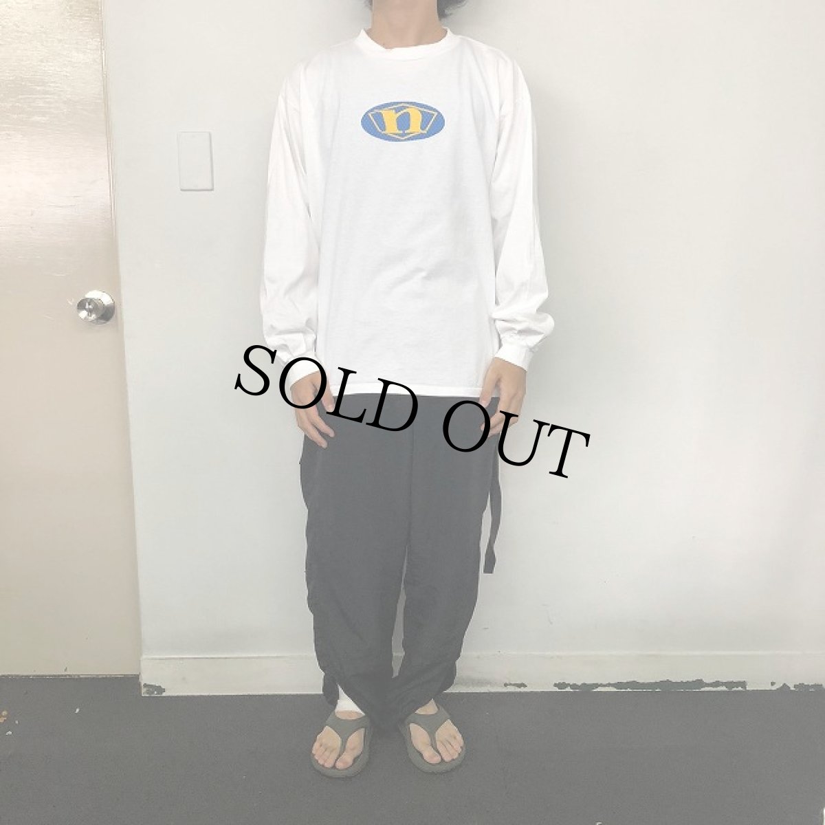 画像2: 90's NORTHWAVE ロゴプリント スノボ―ブランドロンT XL (2)