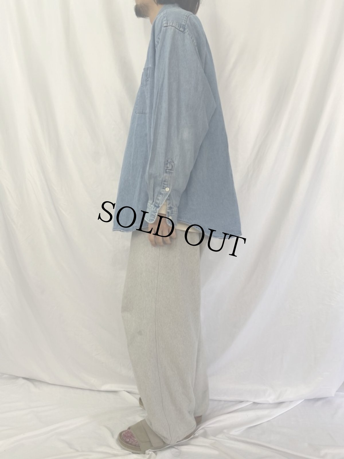 画像3: POLO Ralph Lauren "BIG SHIRTS" デニムボタンダウンシャツ XL (3)