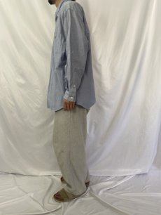 画像3: 90's〜 POLO Ralph Lauren "BIG SHIRTS" ストライプ柄 オックスシャンブレーボタンダウンシャツ L (3)