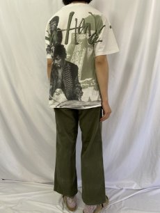 画像4: 90's Jimi Hendrix USA製 大判プリント ミュージシャンTシャツ XL (4)