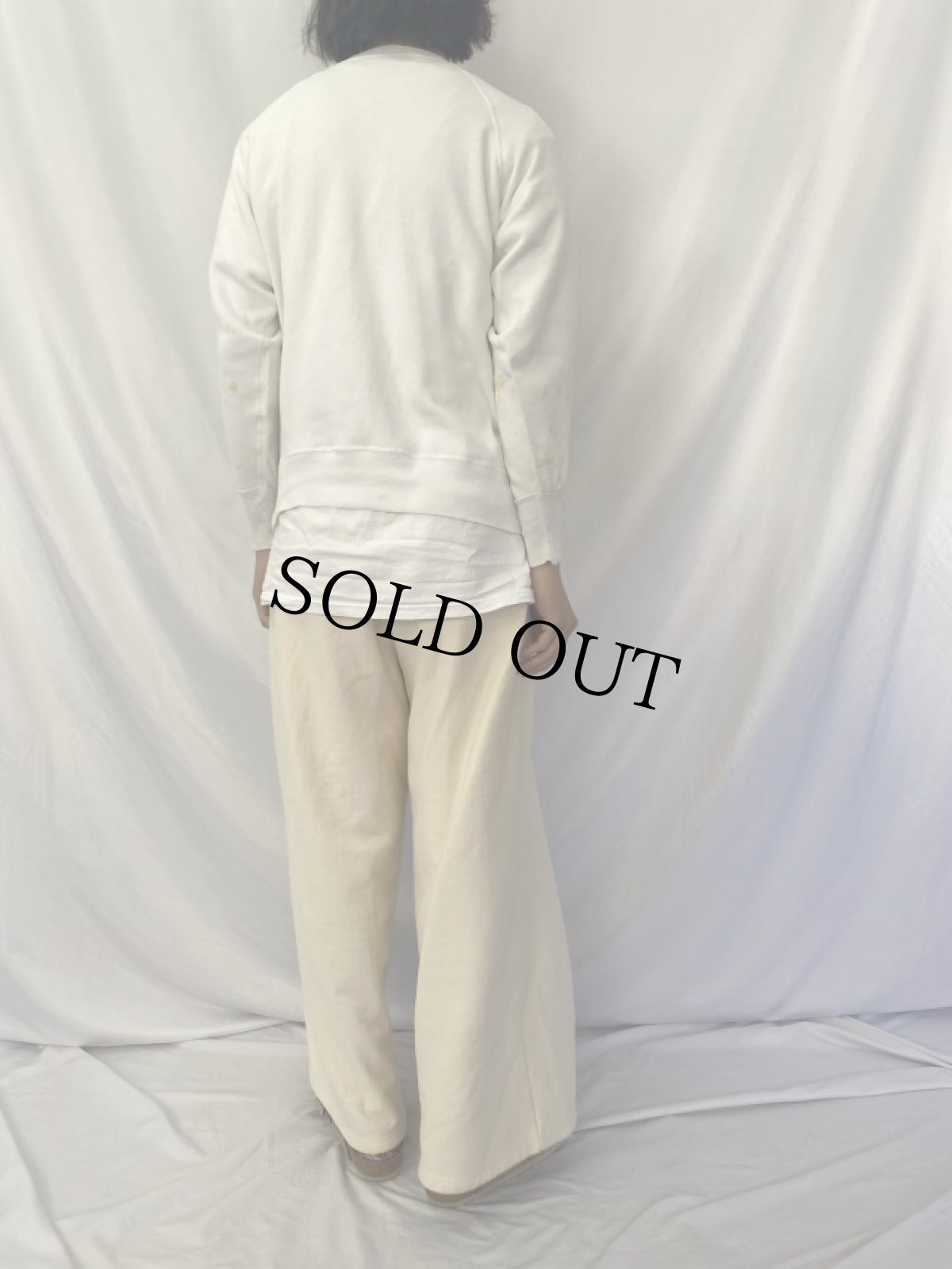 画像4: 60's 脇下三角ガゼット ラグランスウェット 無地 (4)