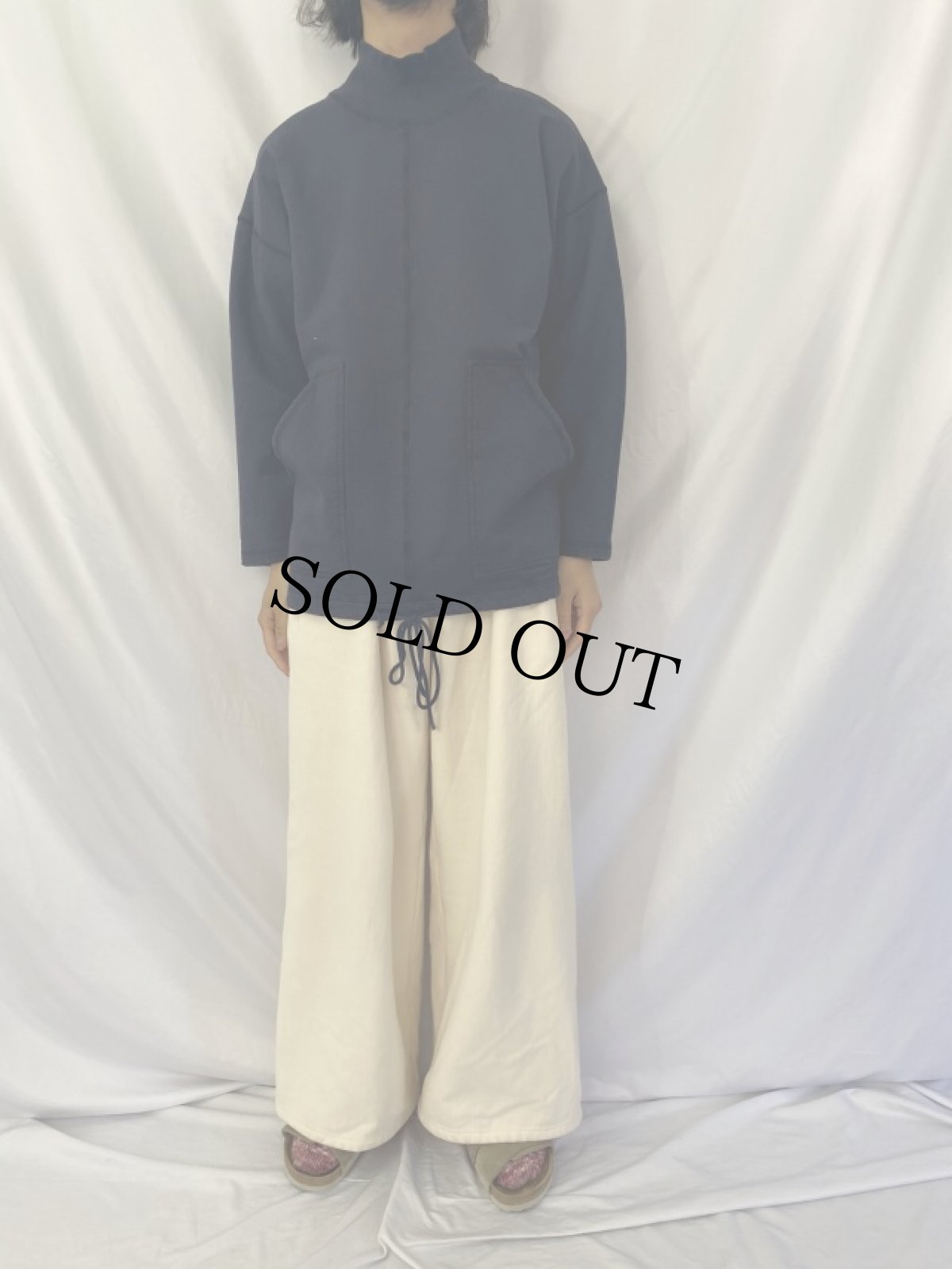 画像2: 90's USA製 ハイネック スウェットプルオーバー S/M (2)