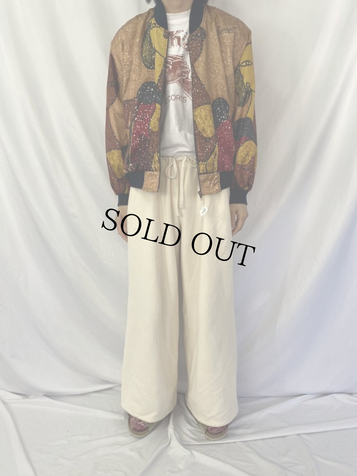 画像3: Picasso アート柄 ポリエステルジップジャケット (3)