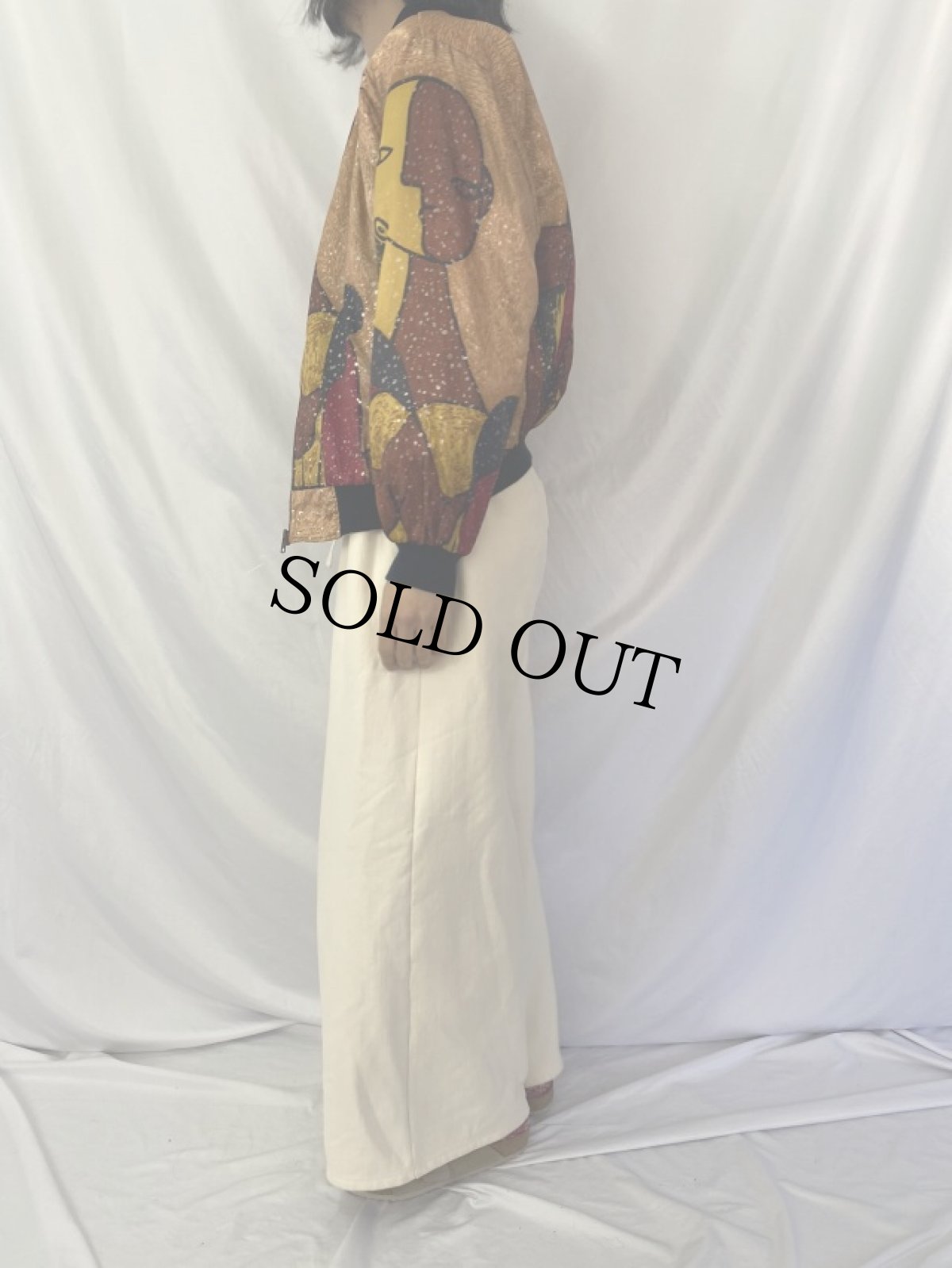 画像4: Picasso アート柄 ポリエステルジップジャケット (4)