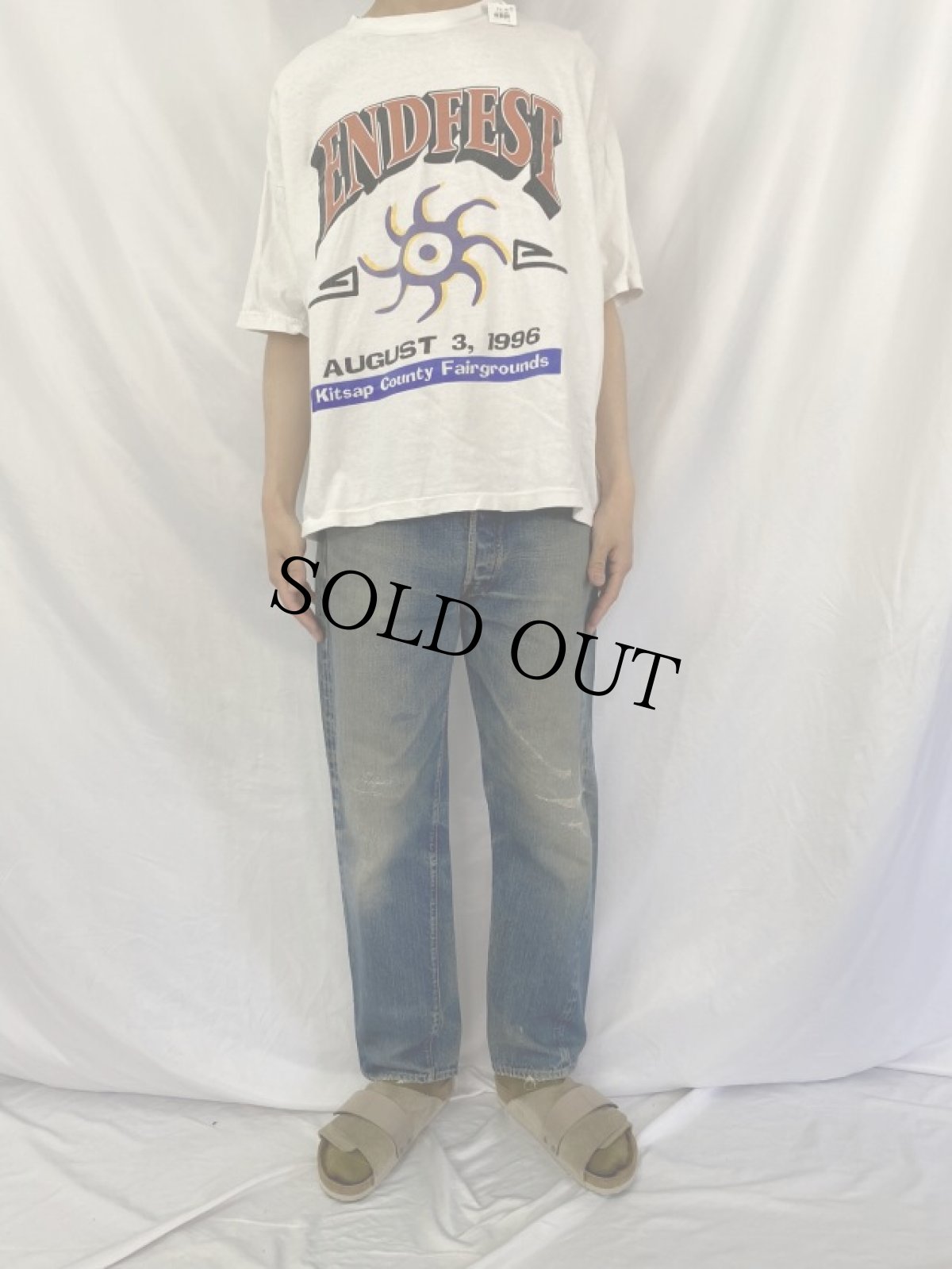 画像2: 60's〜70's LEVI'S 501 BIGE デニムパンツ W34 (2)