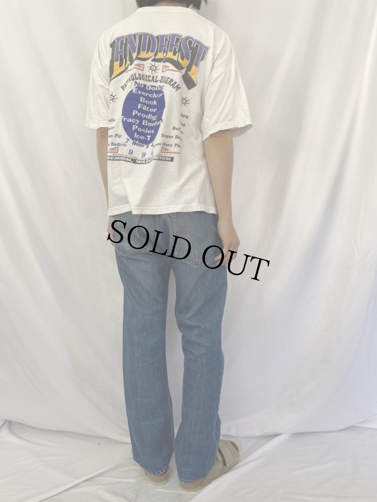 画像4: 60〜70's LEVI'S 505 BIGE デニムパンツ W35 (4)