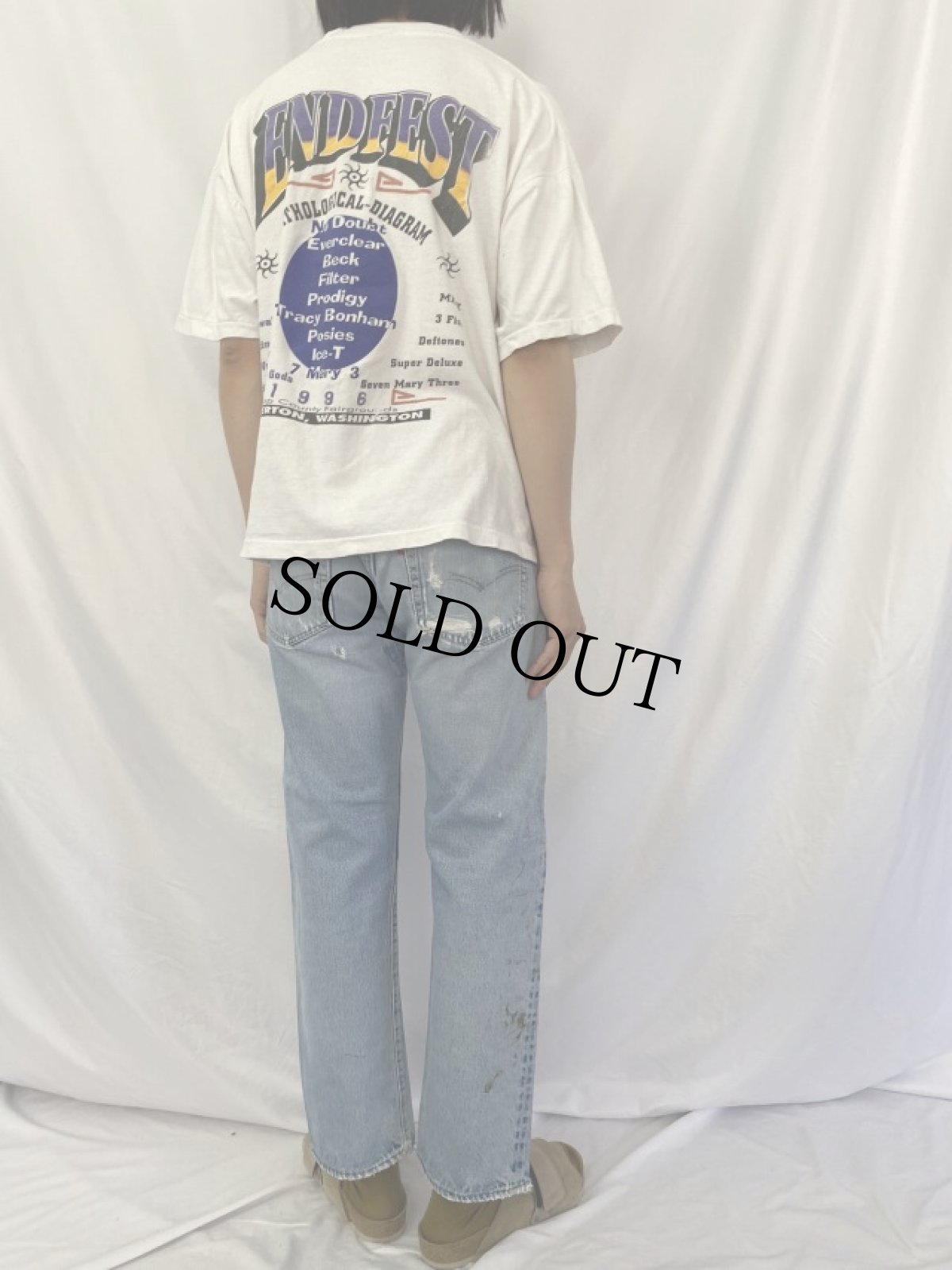 画像4: 80's Levi's 501 RED LINE デニムパンツ W34 (4)