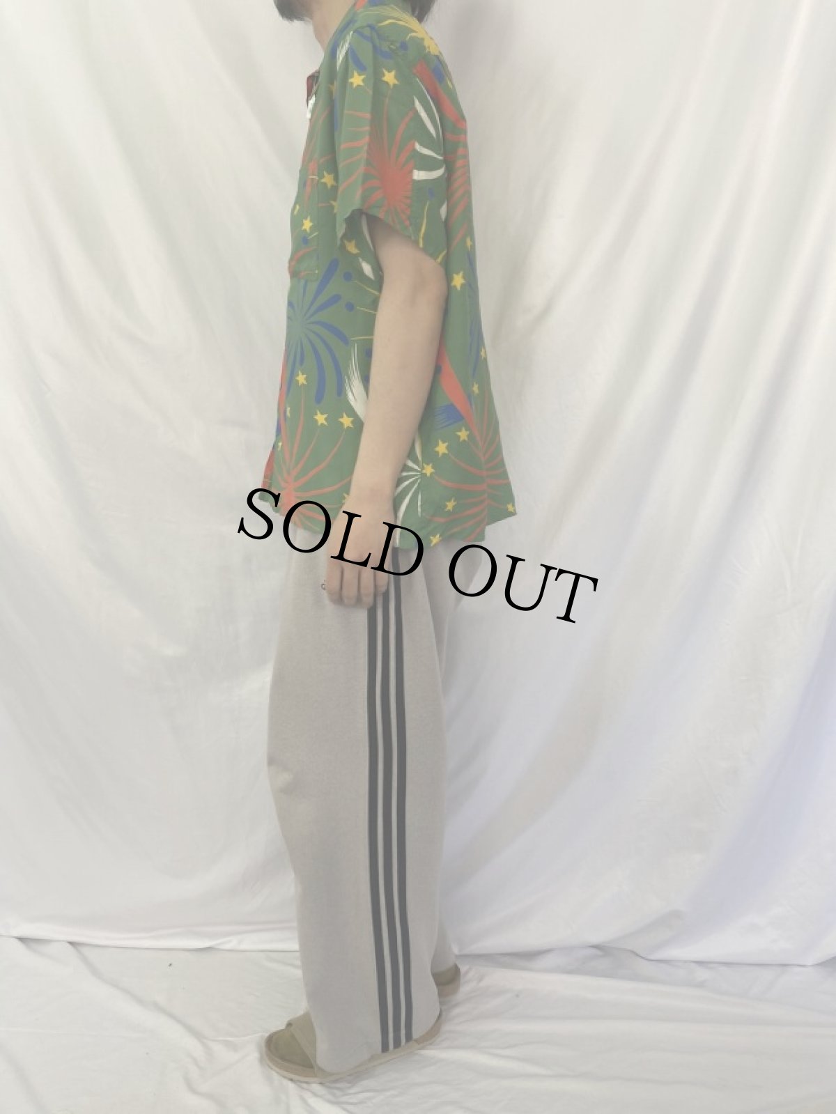 画像3: 50's CAMPUS "4th of July" 花火柄 オープンカラーレーヨンシャツ ML (3)